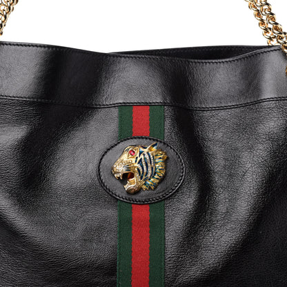 Gucci Calfskin Large Rajah Chain Tote Black 13 of 13