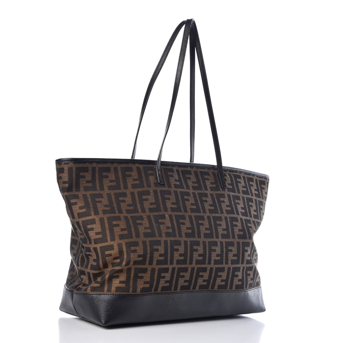 Zucca Vitello Elite Medium Roll Tote Tobacco Black