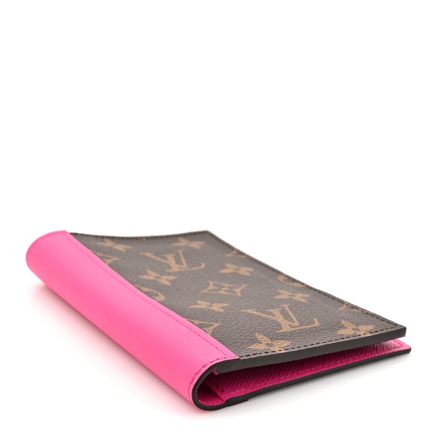 Monogram Macassar Passport Cover Fuchsia