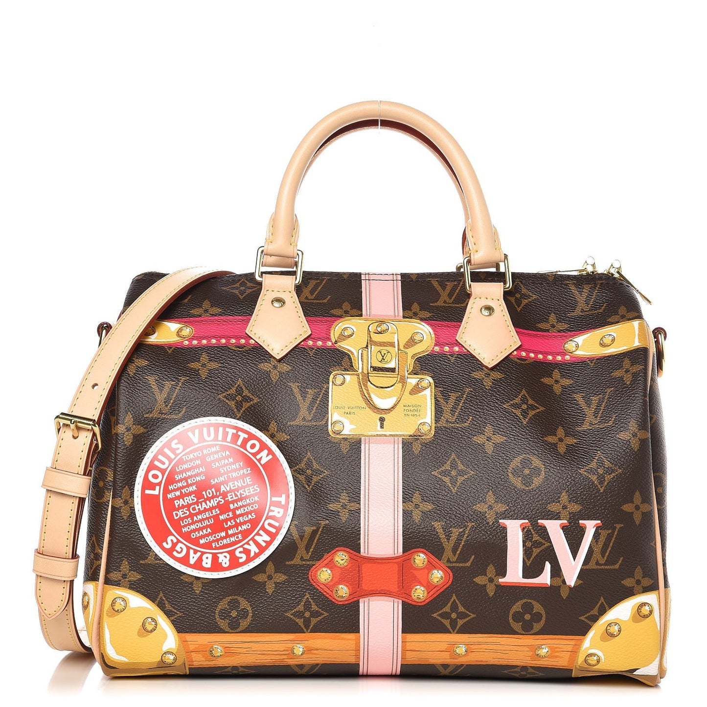 Monogram Summer Trunks Speedy Bandouliere 30