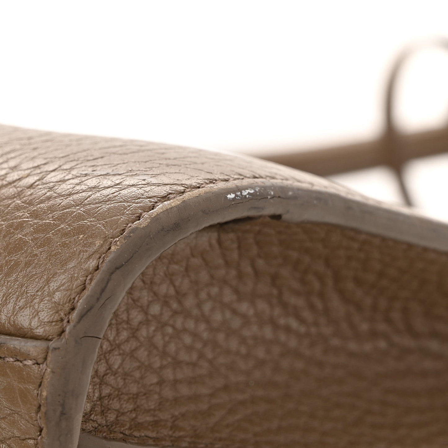 Grained Calfskin Small Sac De Jour Taupe