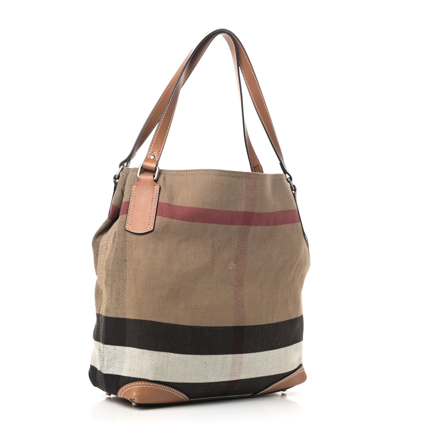 Burberry Canvas Mega Check Medium Maidstone Saddle Brown 2 of 11