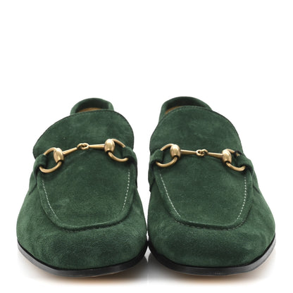 Gucci Suede Horsebit Mens Jordaan Loafers 9 Green 3 of 9