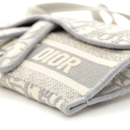 Christian Dior Oblique Slim Saddle Pouch Grey 10 of 11