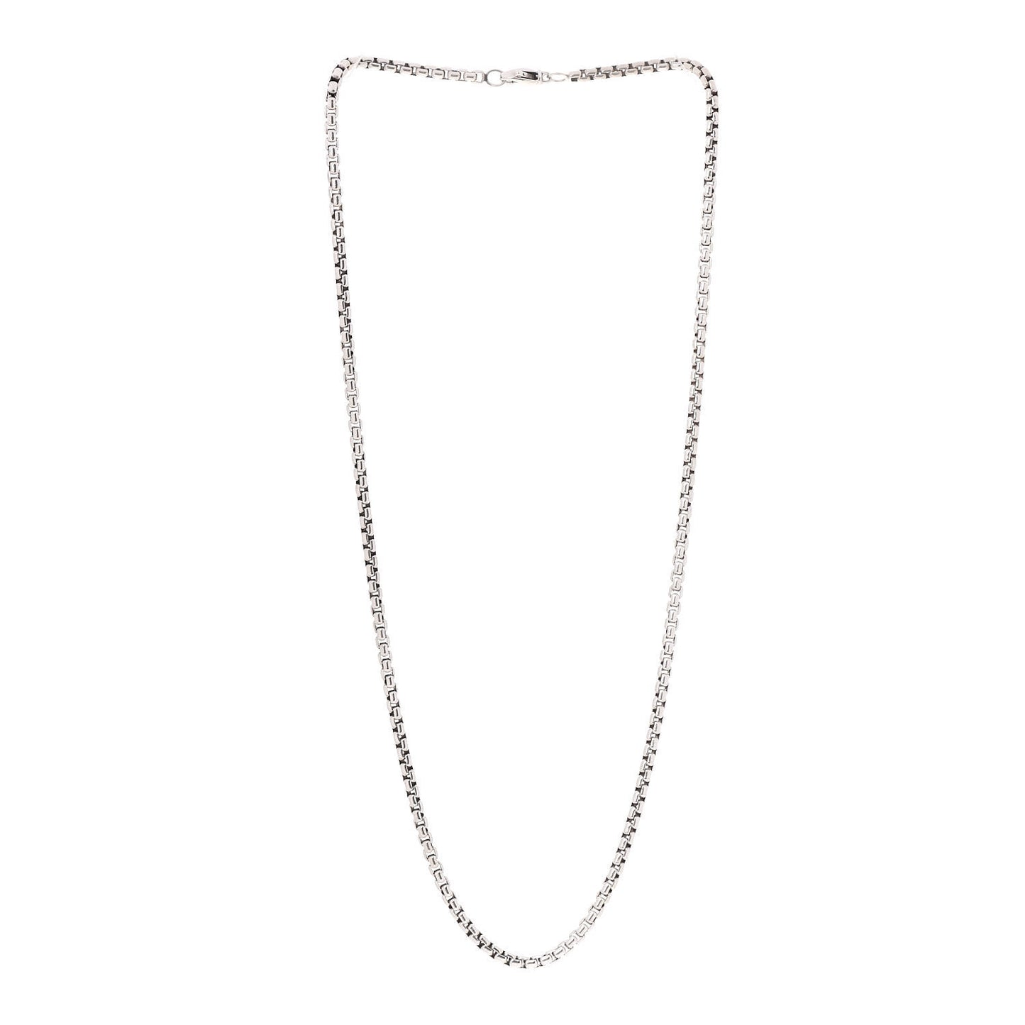 Sterling Silver 3.6mm Medium Box Chain Necklace 22"
