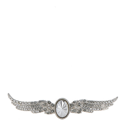 Chanel Crystal Wings Brooch Silver 1 of 5