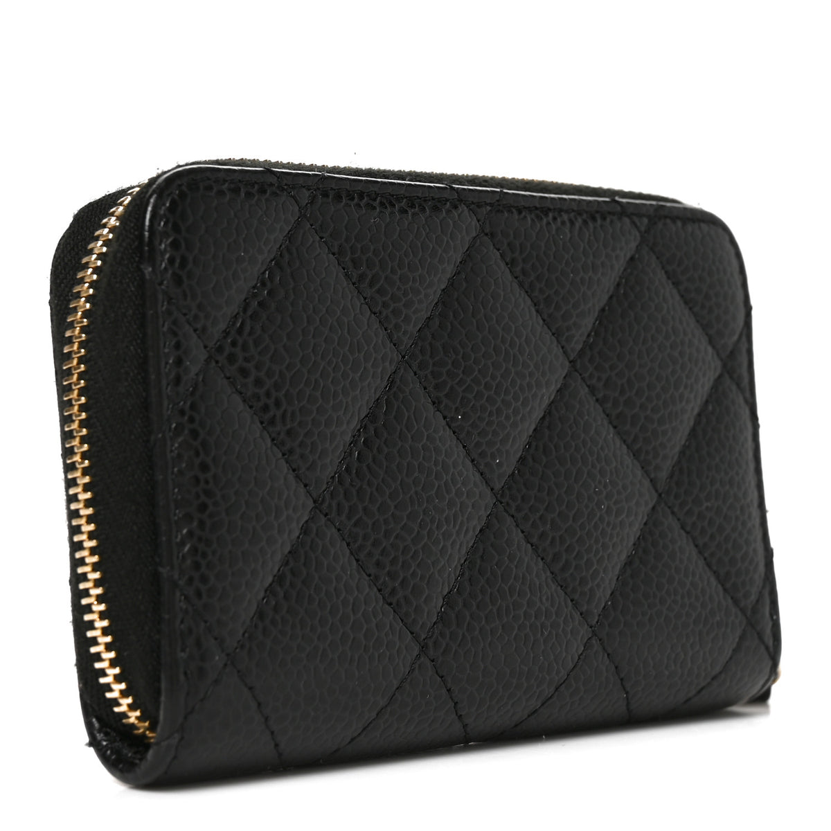 Chanel Caviar Quilted Zip Coin Purse Black 3 of 8