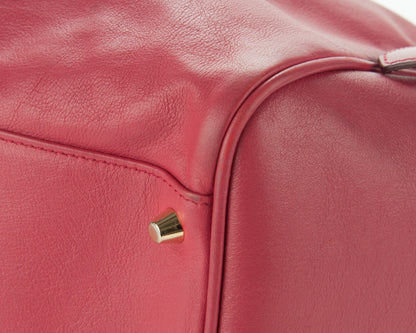 Burberry Calfskin Small Canterbury Tote Dark Pink 10 of 13