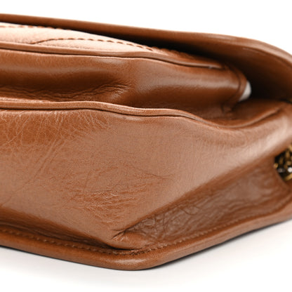 Saint Laurent Crinkled Calfskin Matelasse Monogram Baby Niki Chain Satchel Light Caramel 9 of 10