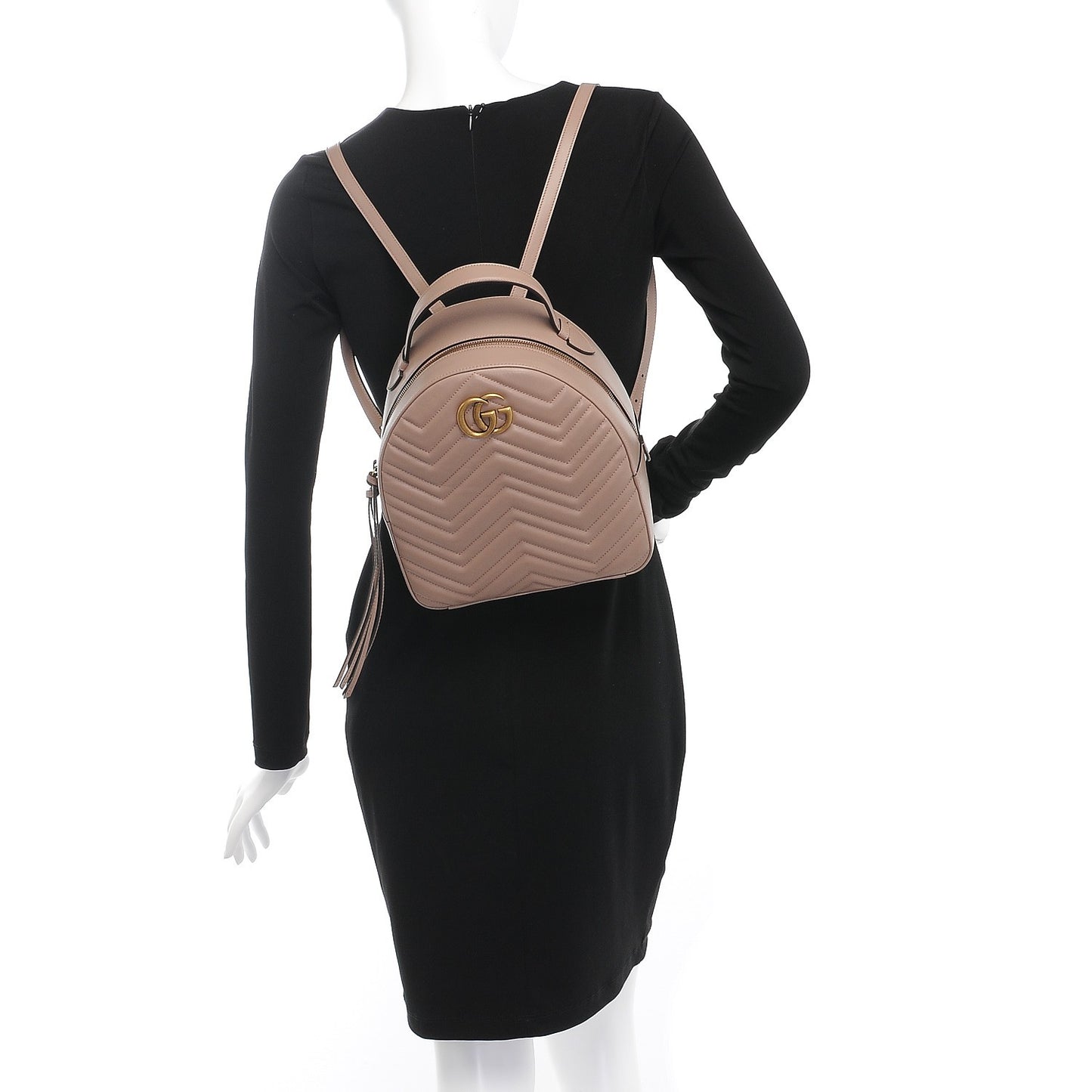 Calfskin Matelasse GG Marmont Backpack Porcelain Rose