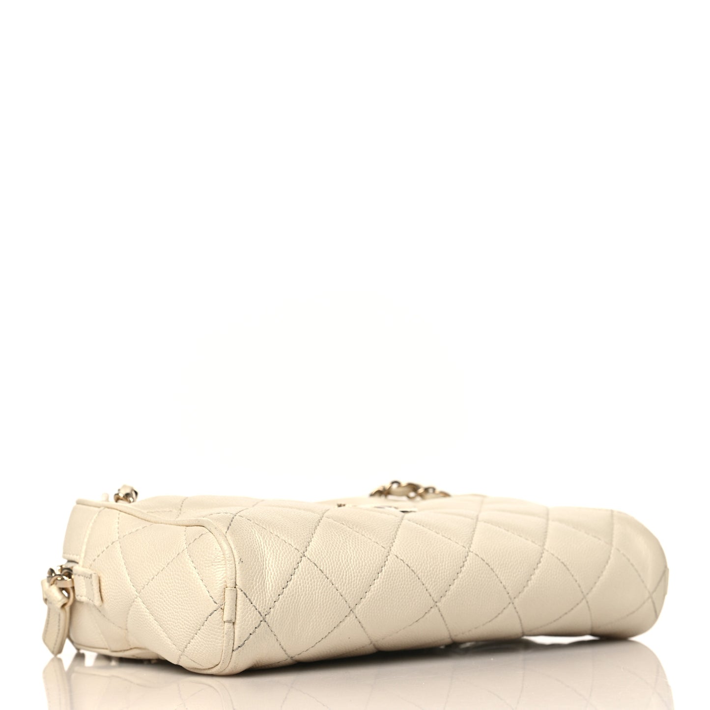 Caviar Quilted Small In & Out Camera Case White