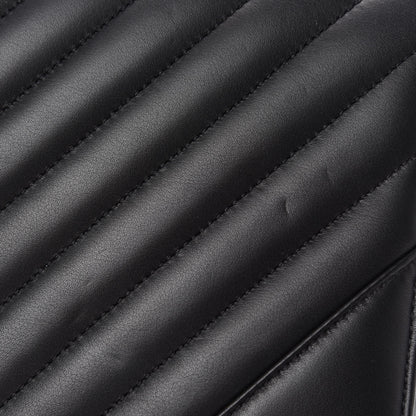 Chanel Calfskin Chevron Quilted Large Statement Flap Black 10 of 14