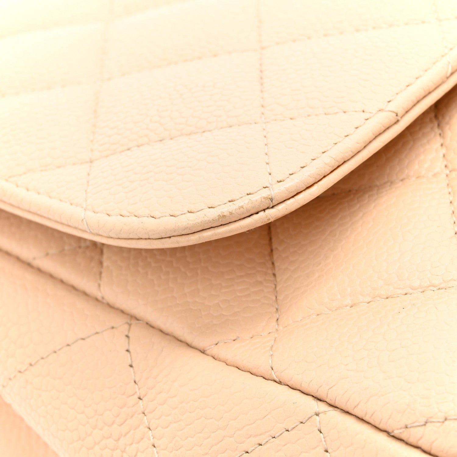 Chanel Caviar Quilted Jumbo Single Flap Beige 14 of 20