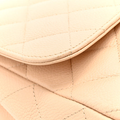 Chanel Caviar Quilted Jumbo Single Flap Beige 14 of 20