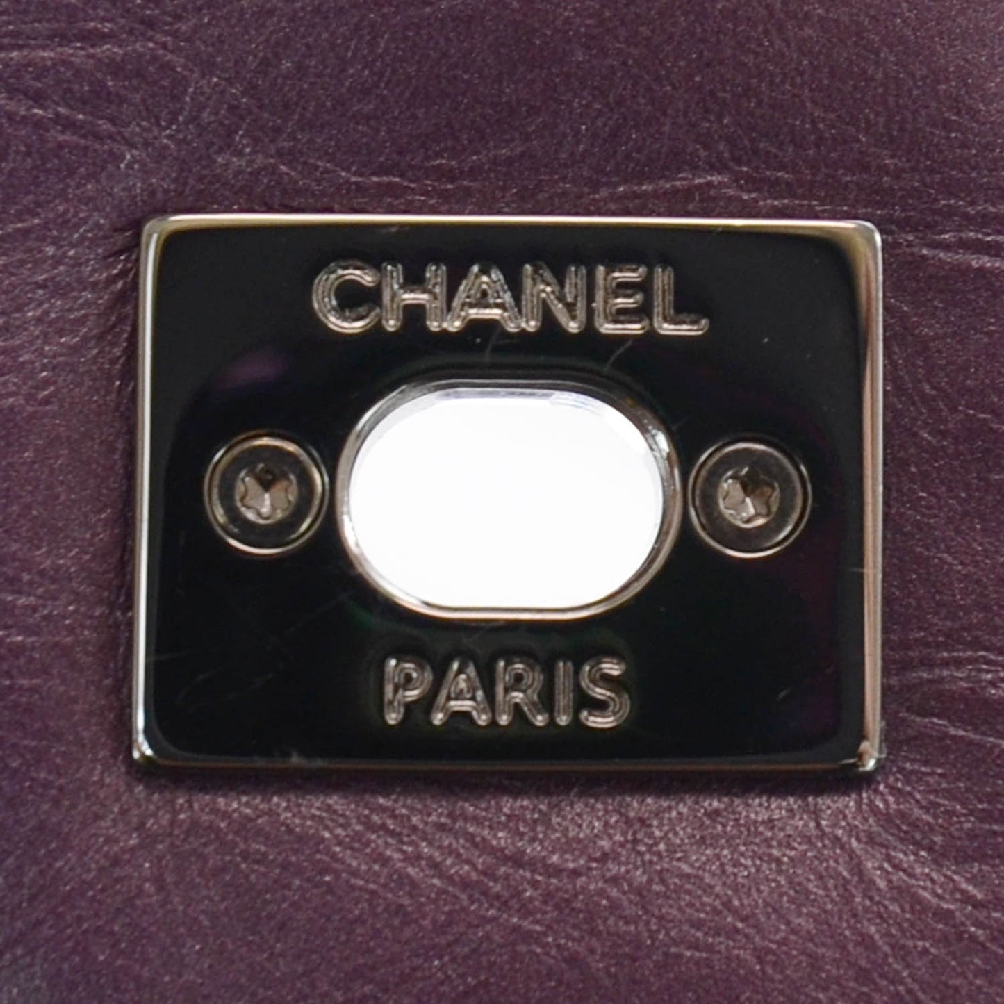 Calfskin Mineral Nights Mini Flap Dark Purple