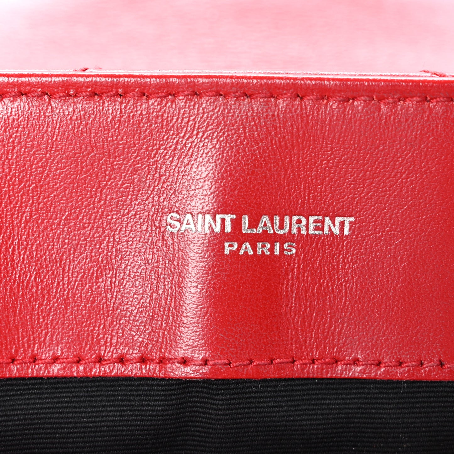 Calfskin Y Quilted Monogram Medium Loulou Chain Satchel Lipstick Red