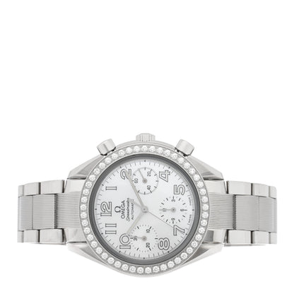 Omega Stainless Steel Diamond Bezel Mother of Pearl 39mm Speedmaster Chronograph Automatic Watch 3535.70.00 2 of 4