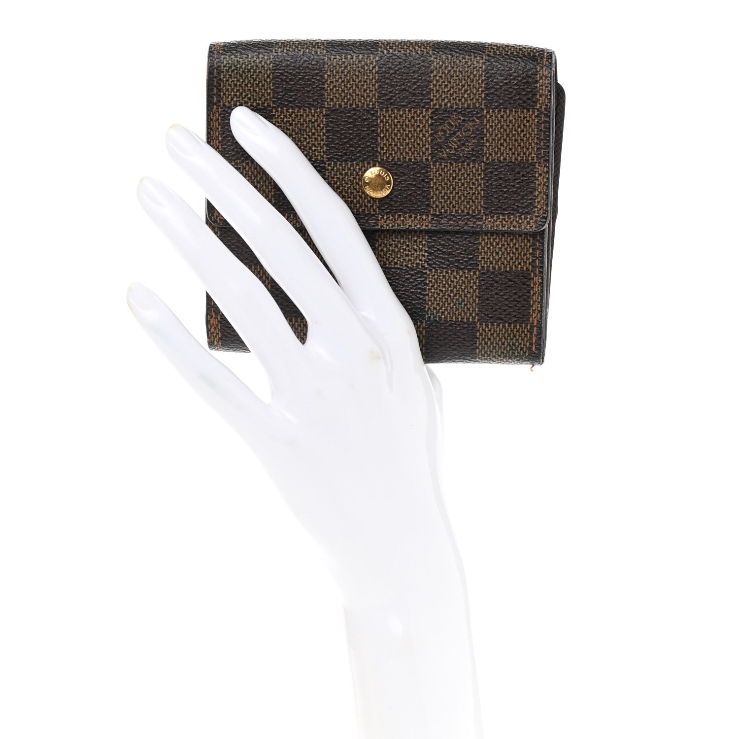 Louis Vuitton Damier Ebene Elise Wallet 2 of 8
