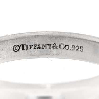 Tiffany Sterling Silver Enamel Return to Tiffany Double Heart Ring 50 5.5 Blue 4 of 4