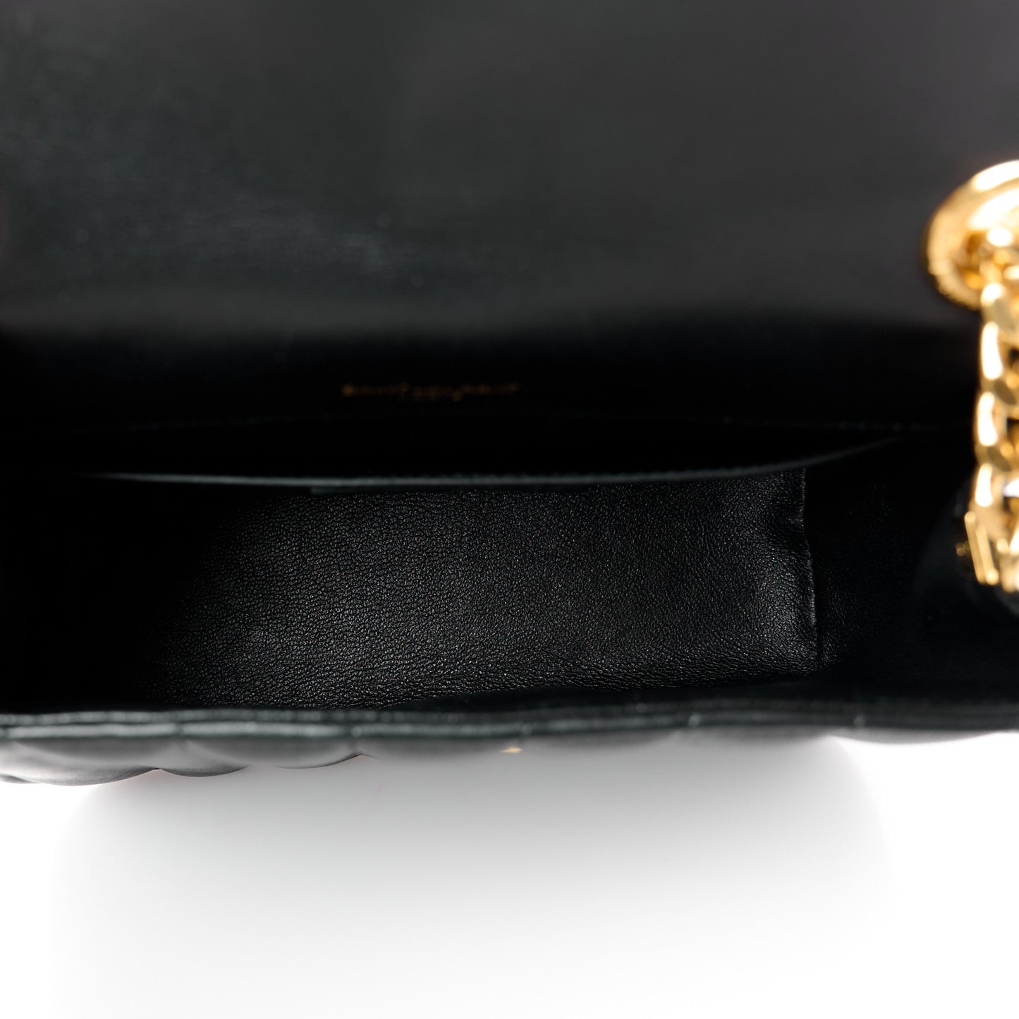 Lambskin Matelasse Monogram Medium Vicky Chain Bag Black