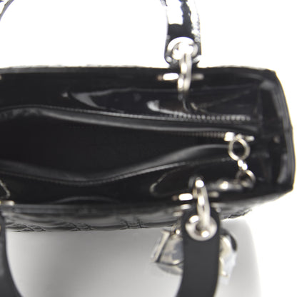 Christian Dior Patent Cannage Medium Lady Dior Black 5 of 9