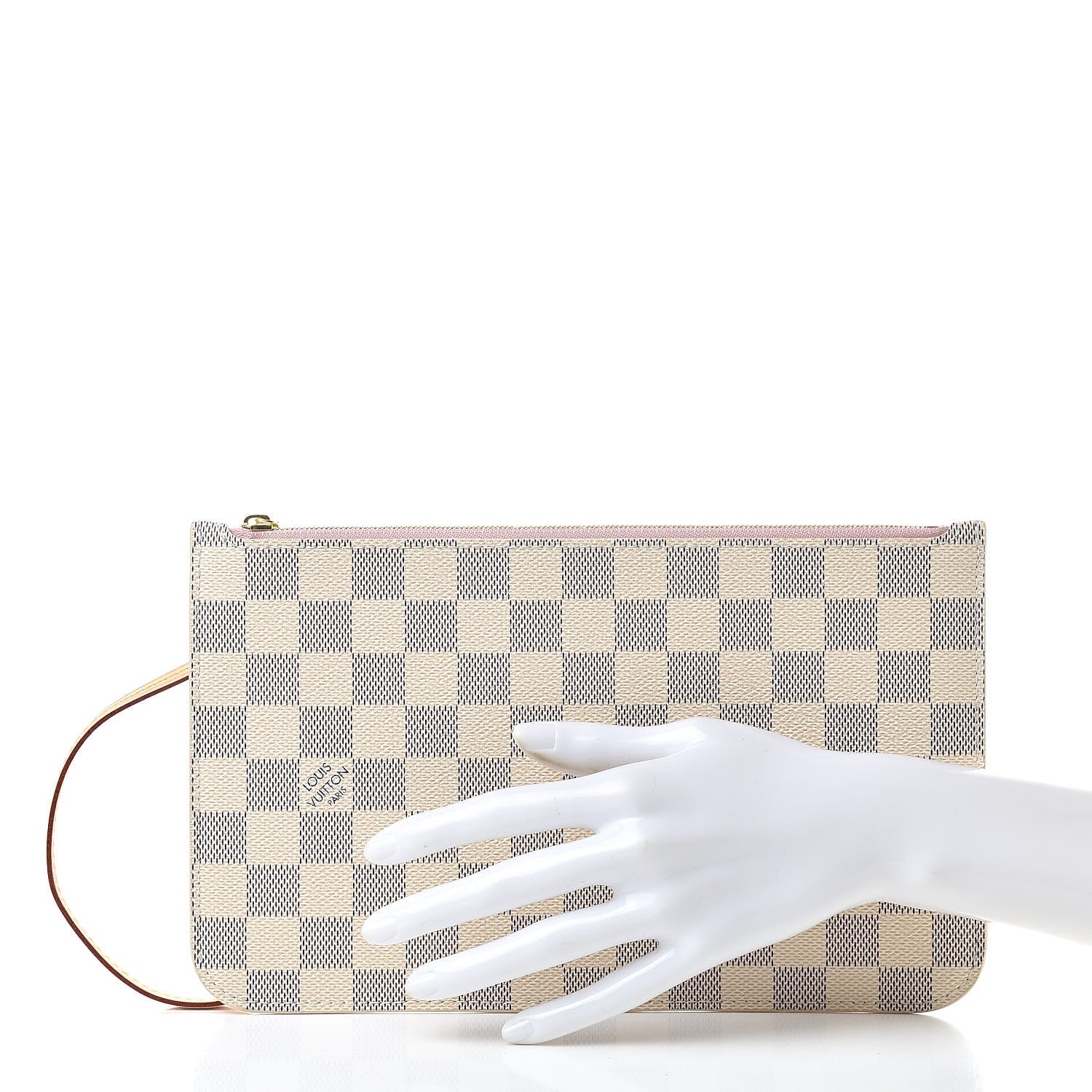 Louis Vuitton Damier Azur Neverfull MM GM Pochette Rose Ballerine 2 of 8