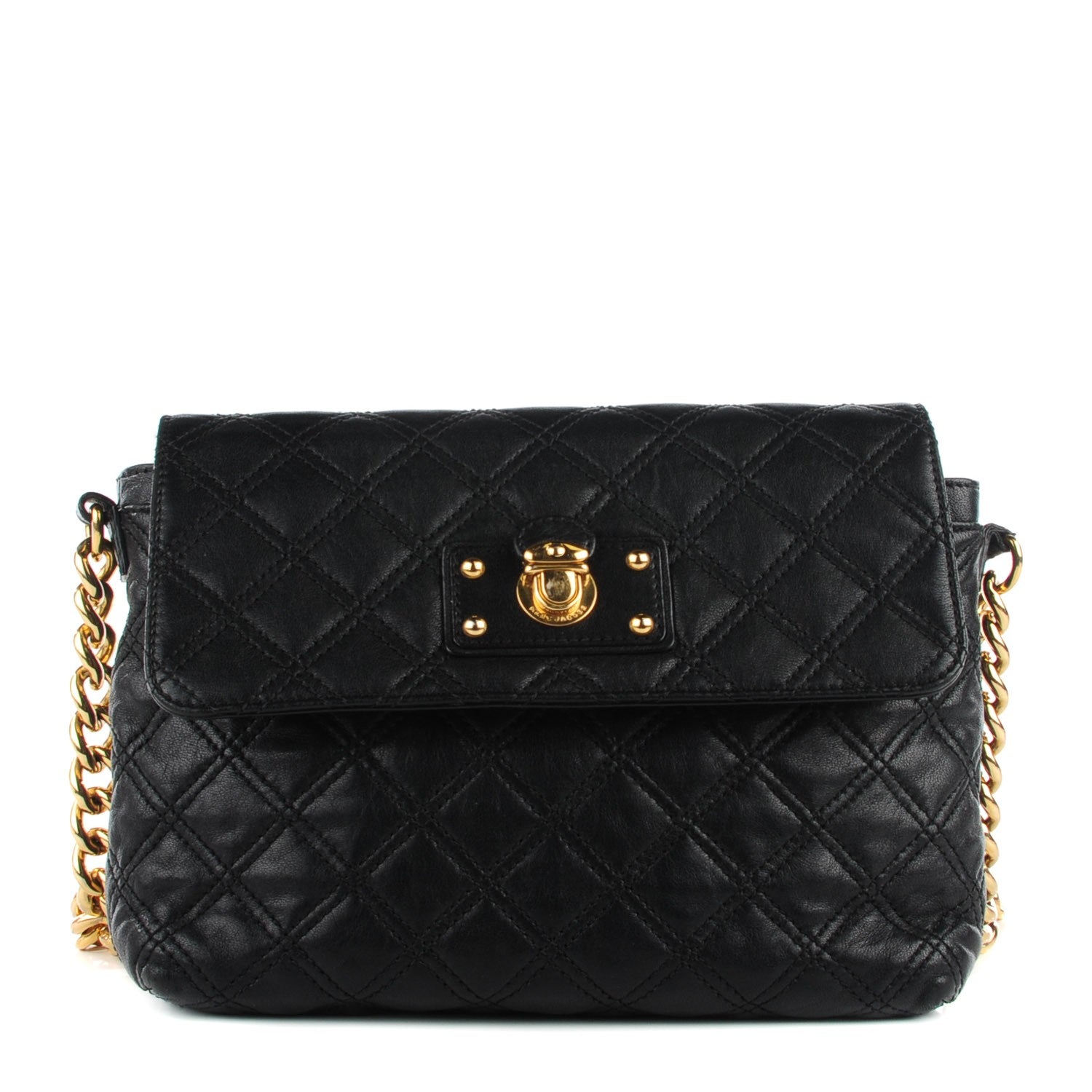 Marc Jacobs Lambskin Quilted The Large Single Flap Black 1 of 8