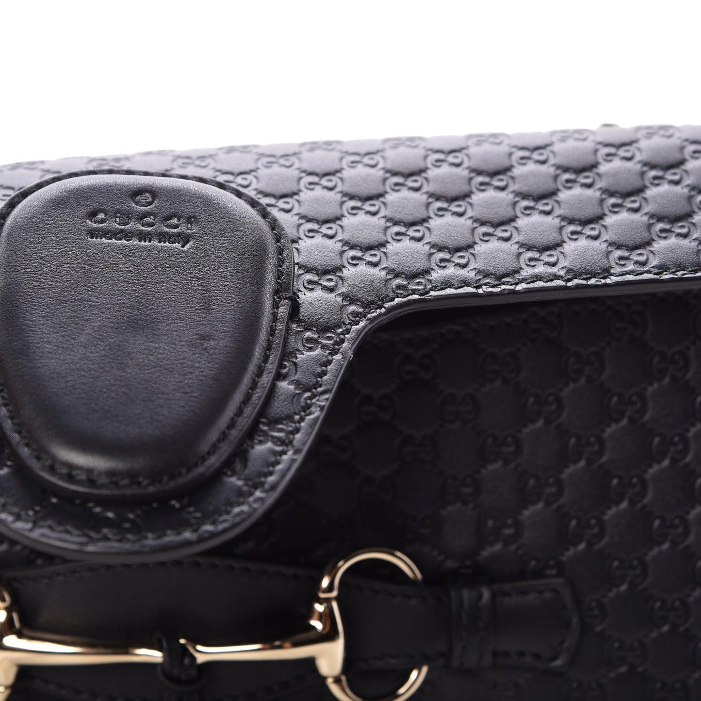 Microguccissima Medium Emily Chain Shoulder Bag Black