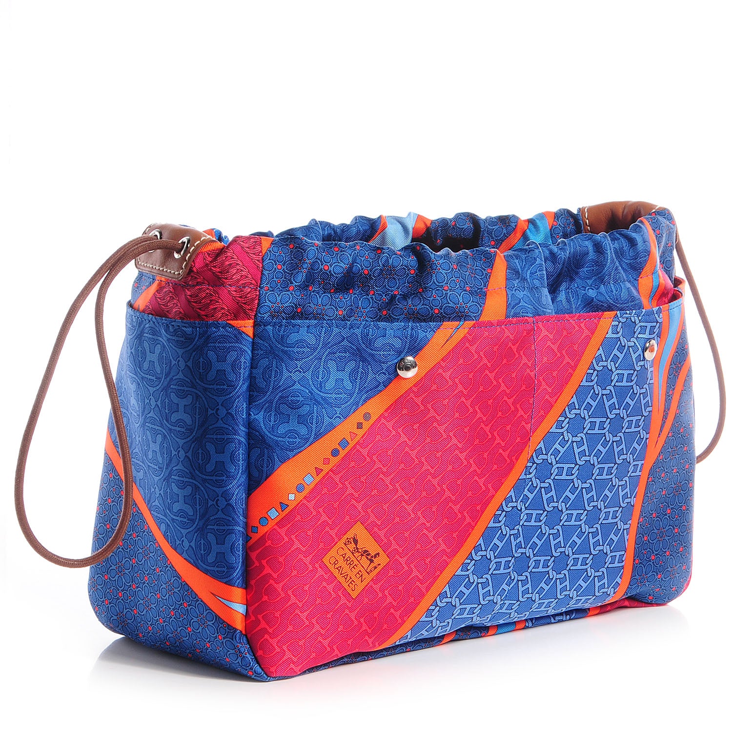 Hermes Silk Fourbi Carre en Cravates 30 GM Pouch Sapphire Bleu 3 of 10