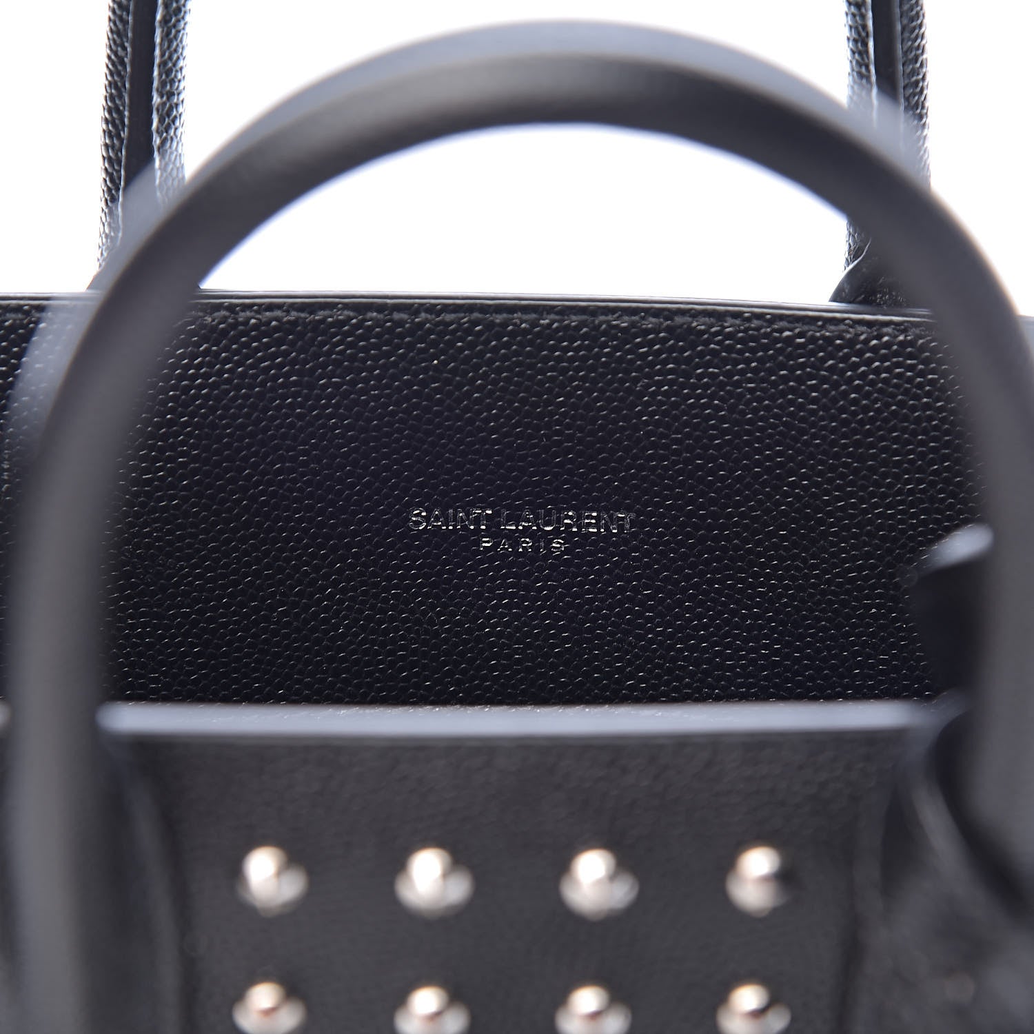 Saint Laurent Calfskin Studded Nano Sac De Jour Black 6 of 11