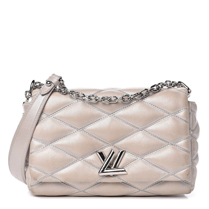 Louis Vuitton Lambskin Malletage GO-14 PM Silver 1 of 16