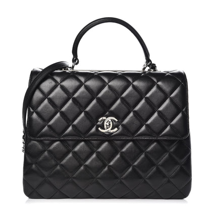 Chanel Lambskin Quilted Large Trendy CC Dual Handle Flap Bag Black 1 of 13