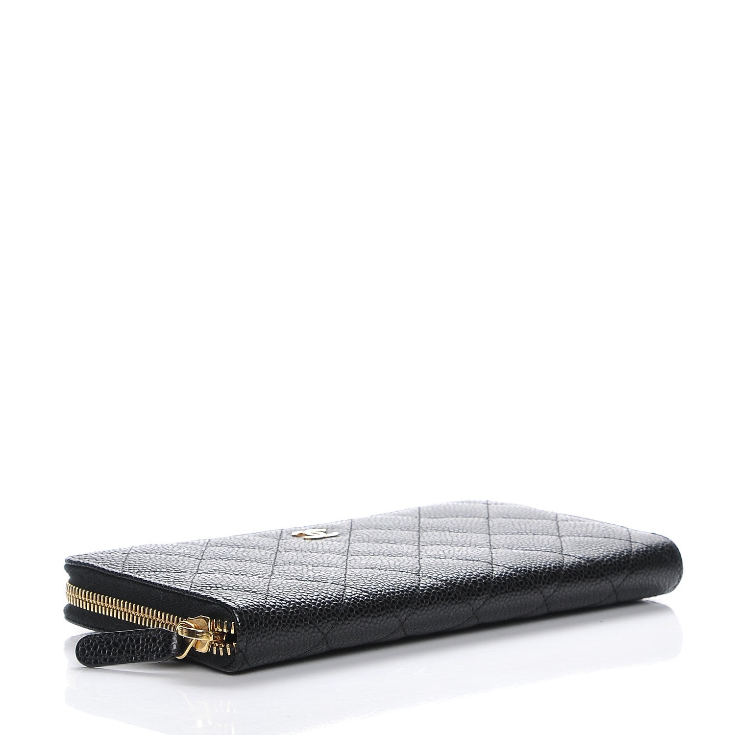 Chanel Caviar Quilted Large Gusset Zip Around Wallet Black 4 of 8