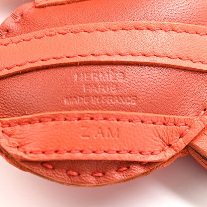 Hermes Milo Lambskin Geegee Savannah Bag Charm Cornaline Orange Poppy Rouge Sellier 3 of 3