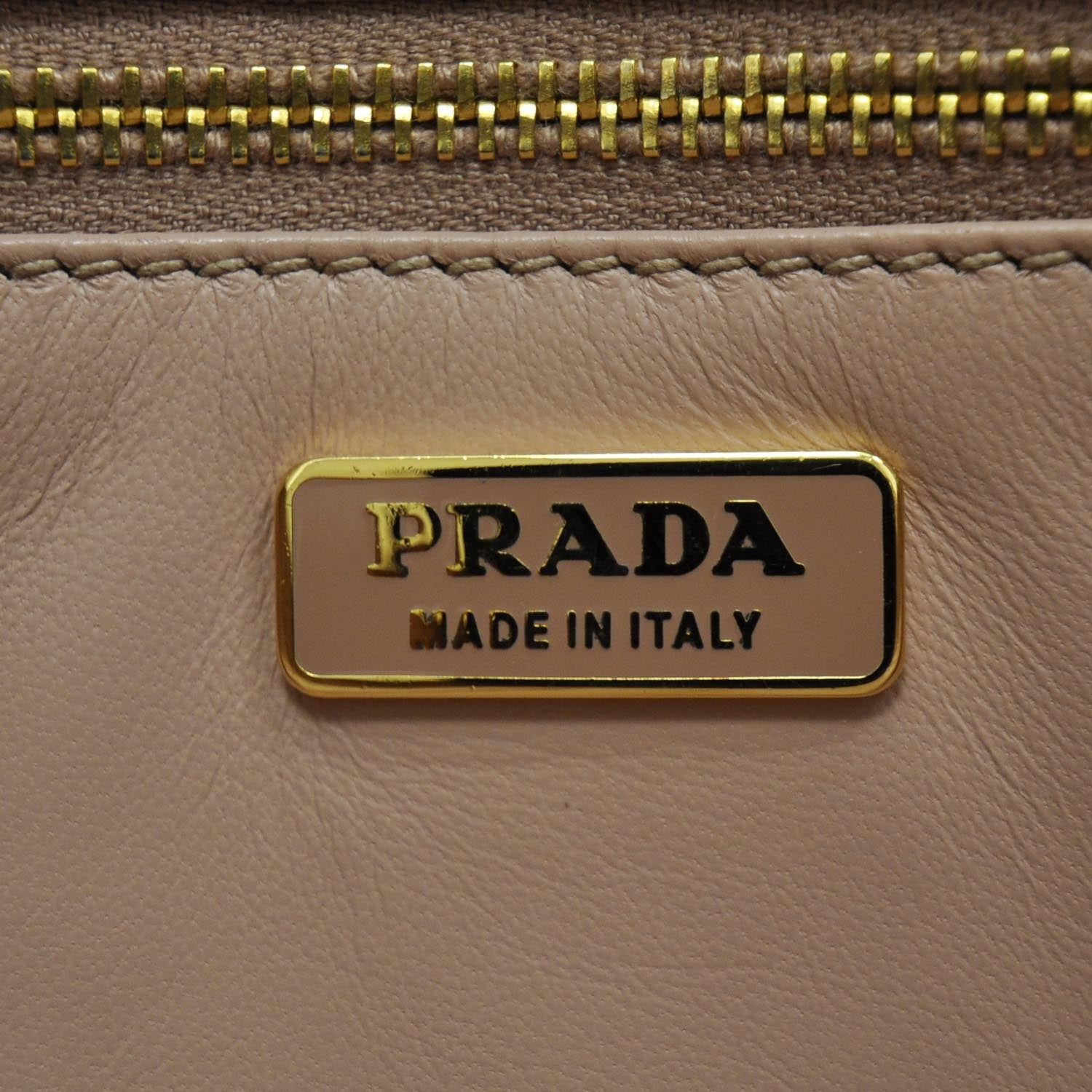 Prada Spazzolato Leather NM Pochette Nudo 10 of 11