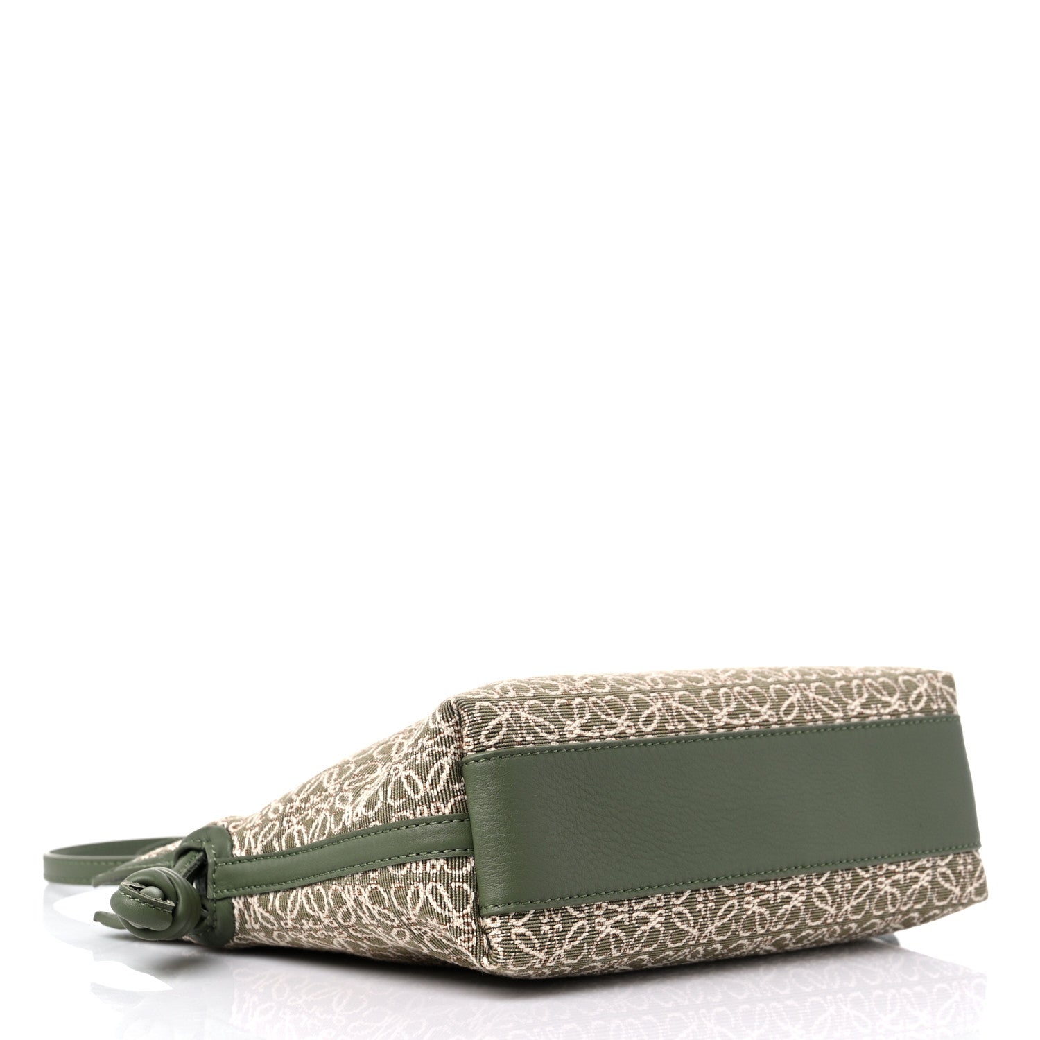 Loewe Jacquard Anagram Calfskin Mini Flamenco Knot Clutch Avocado Green 4 of 8