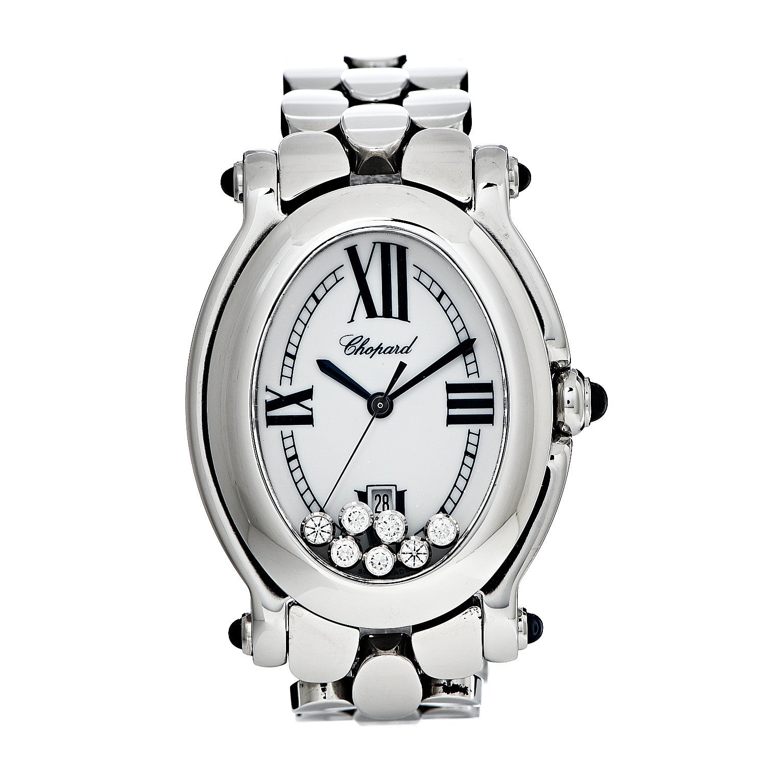 Chopard Stainless Steel 7 Diamond 32mm Happy Sport Quartz Watch 1 of 8
