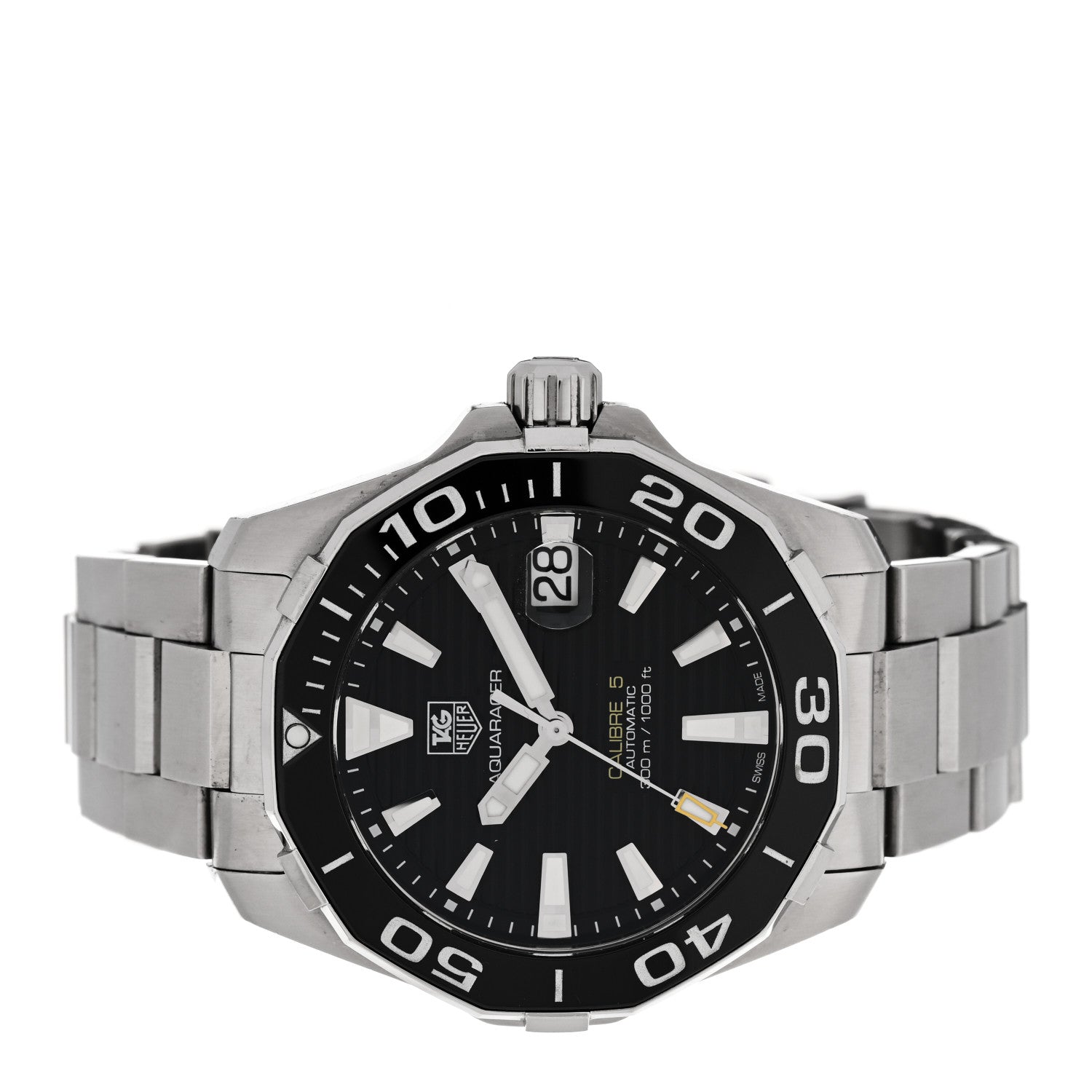 Tag Heuer Stainless Steel 41mm Aquaracer 300M Automatic Watch Black WAY211A-1 2 of 4