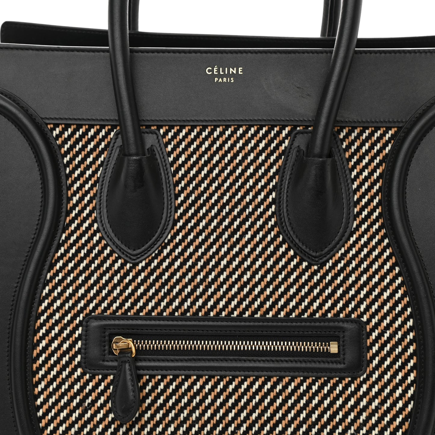 Twill Smooth Calfskin Mini Luggage Dune Black