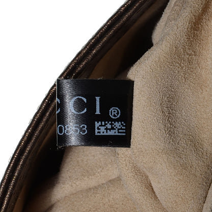 Gucci Metallic Pebbled Calfskin Small 1973 Chain Shoulder Bag Winter Leaf 9 of 9