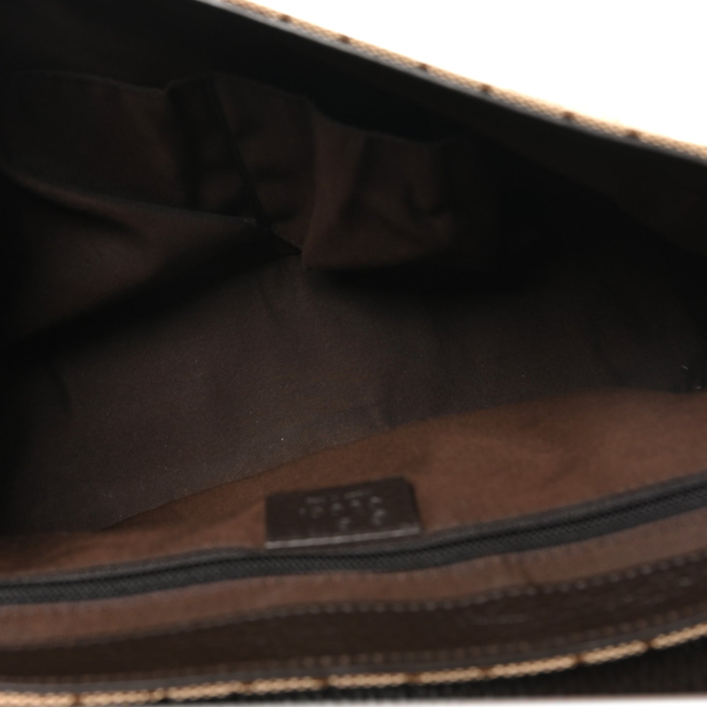 Monogram Flap Messenger Bag Beige Dark Brown