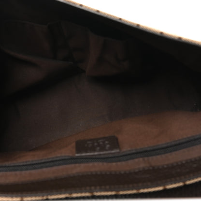 Gucci Monogram Flap Messenger Bag Beige Dark Brown 5 of 11