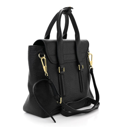 3.1 Phillip Lim Textured Calfskin Medium Pashli Satchel Black 3 of 12