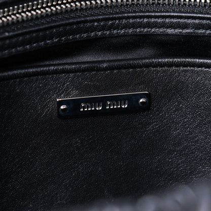 Miu Miu Nappa Matelasse Crystal Flap Clutch Black 6 of 8