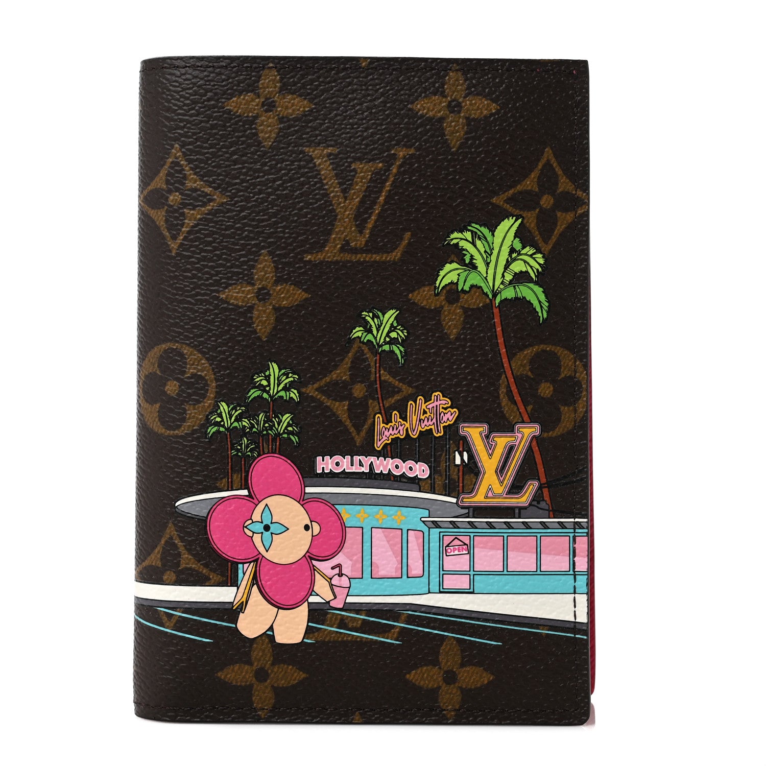 Louis Vuitton Monogram 2021 Christmas Animation Hollywood Passport Cover Fuchsia 1 of 9