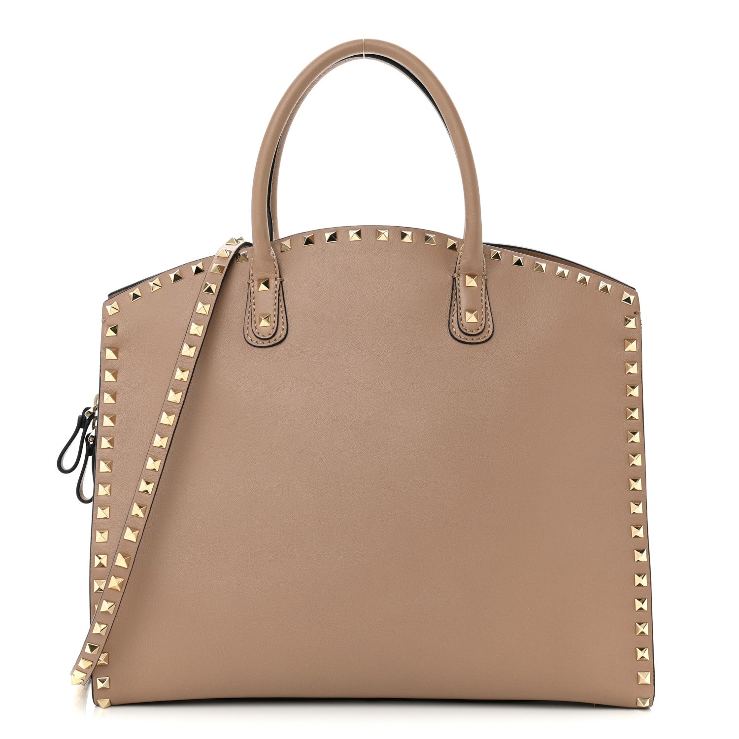 Valentino Garavani Vitello Rockstud Dome Shopper Alpaca 1 of 15