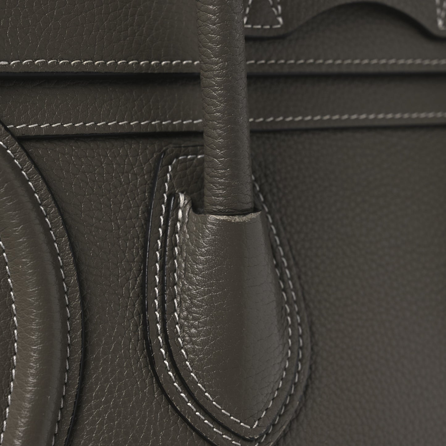 Drummed Calfskin Micro Luggage Souris