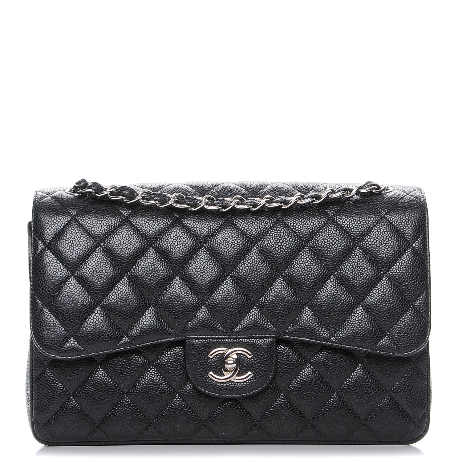Chanel Caviar Quilted Jumbo Double Flap Black 1 of 9