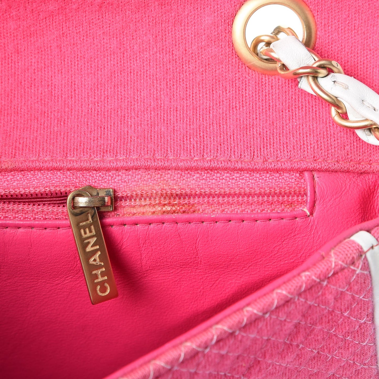 Jersey Micro Quilted Medium Single Flap Pink