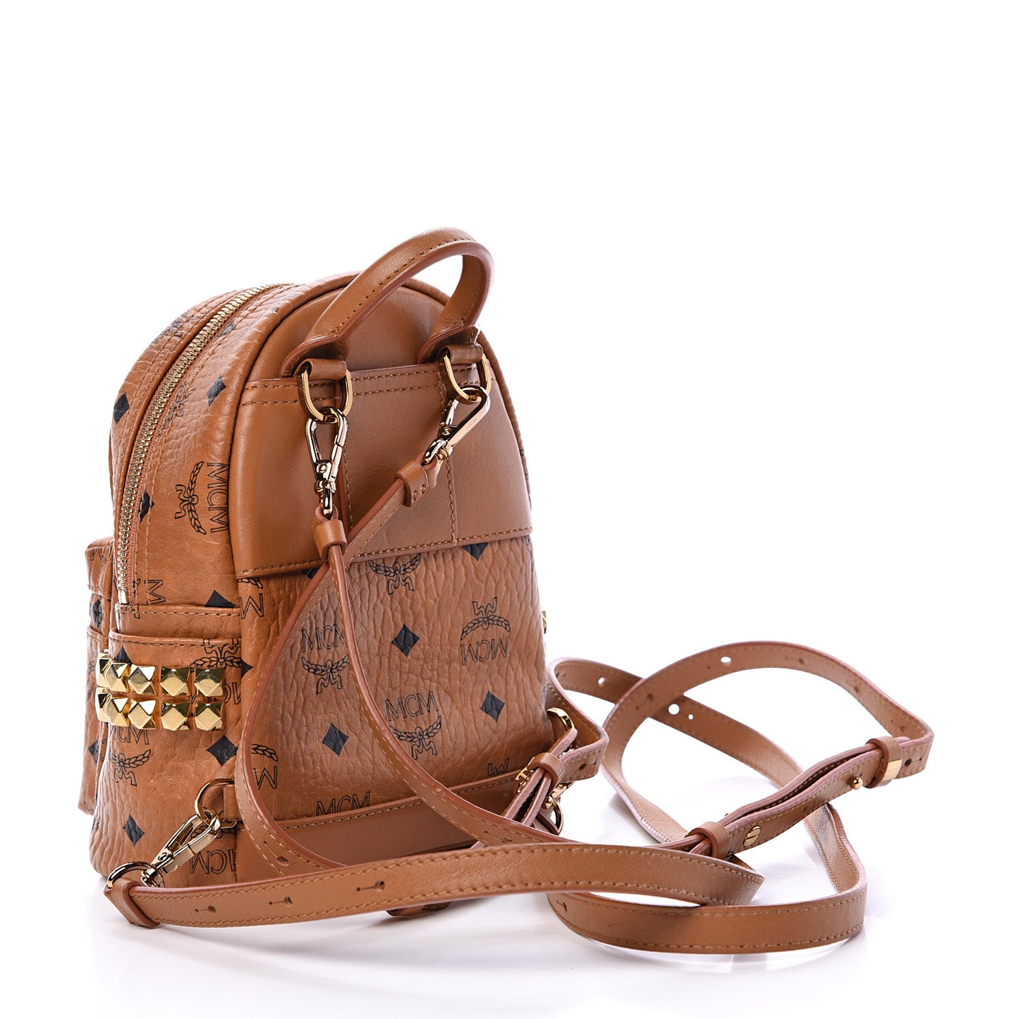 Visetos Side Stud X-Mini Stark Backpack Cognac